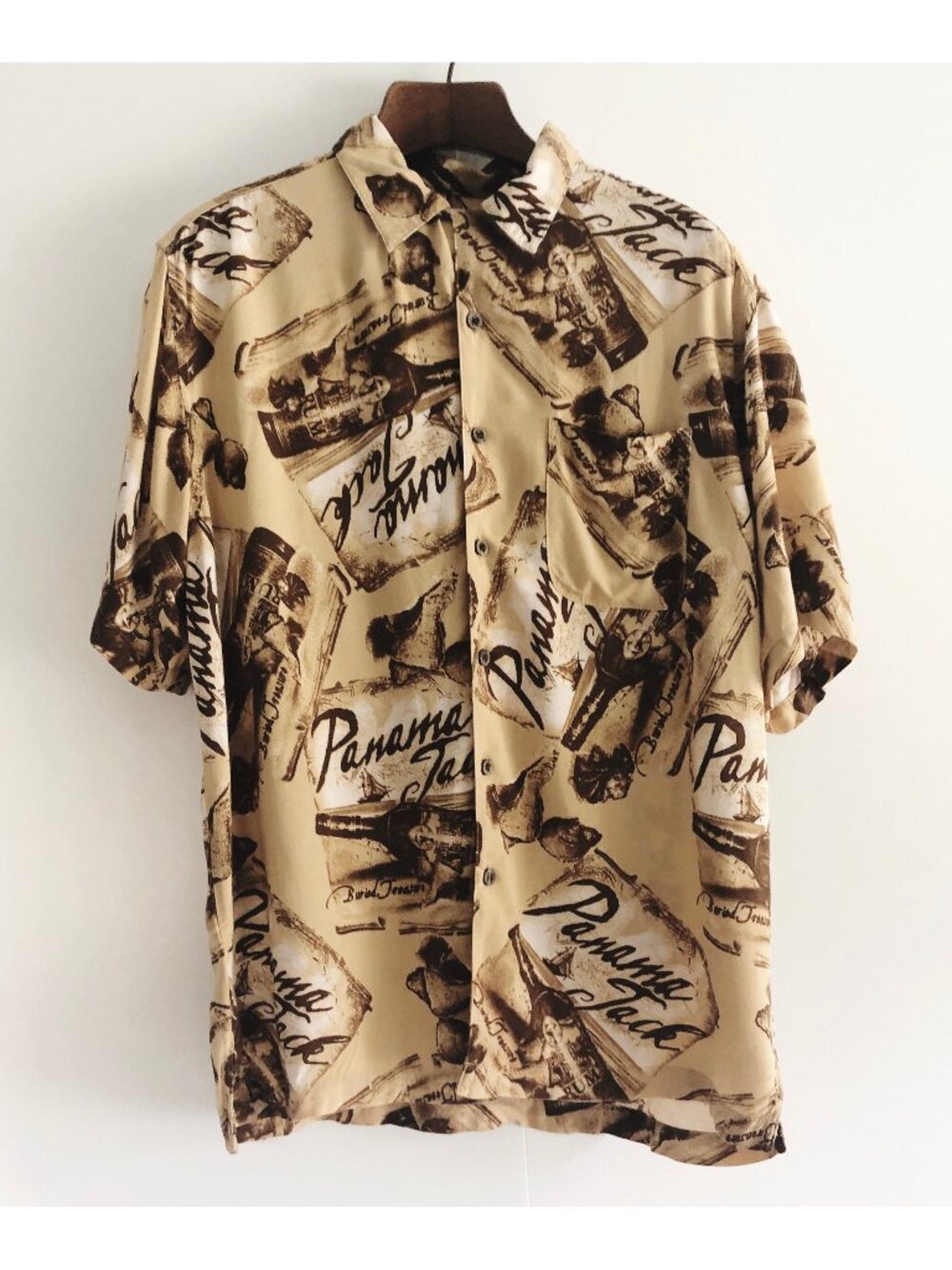 Vintage 90s Panama Jack Rum Rayon Shirt - Size Large